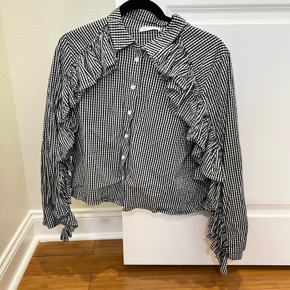 Black and white - blouse - medium